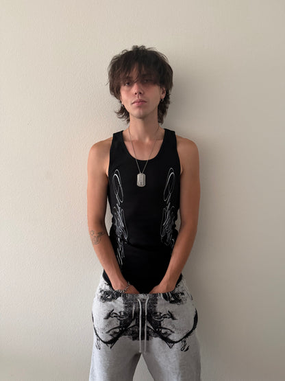 YIN & YANG TANK BLACK