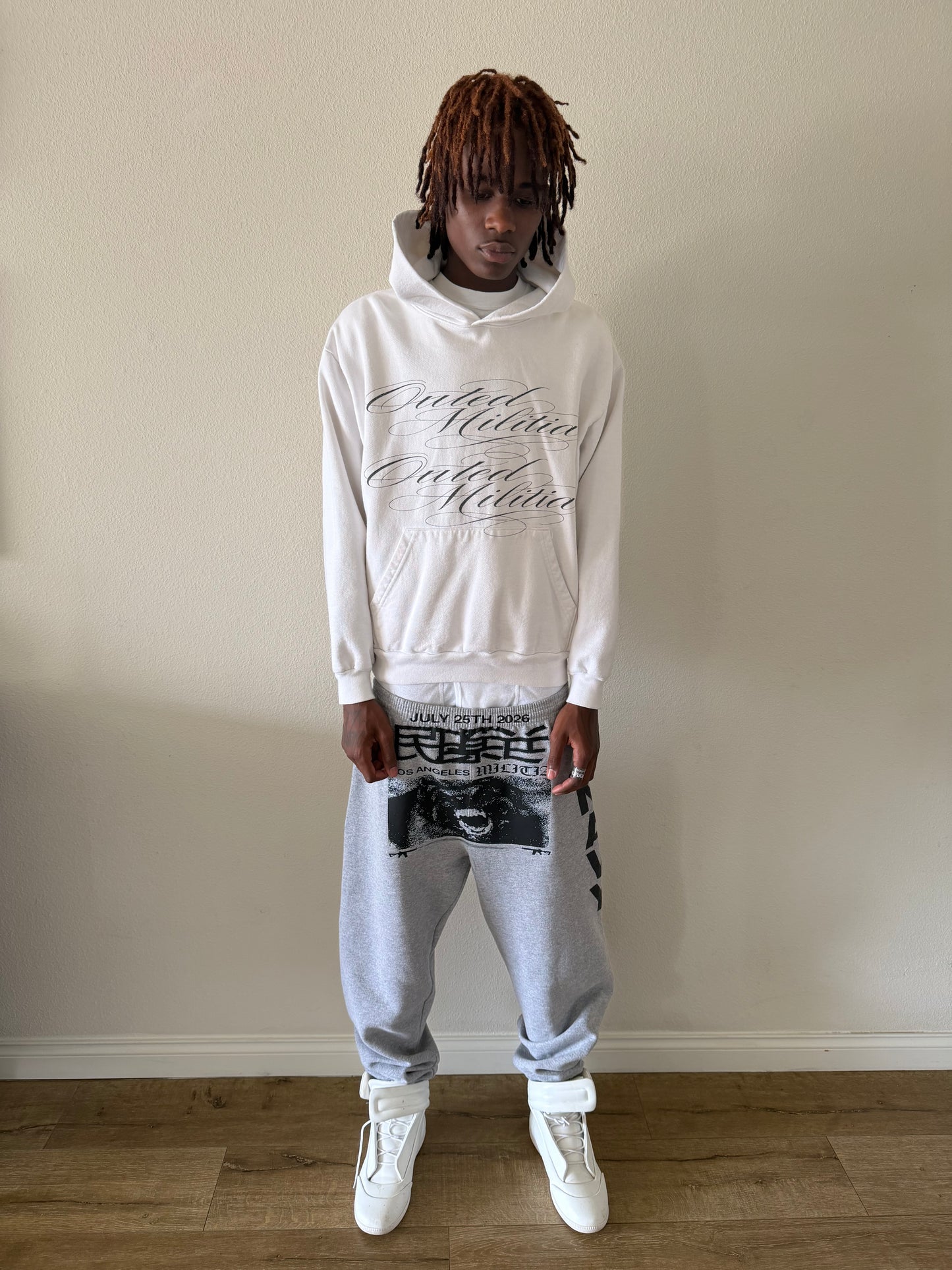 yin & yang hoodie (white)
