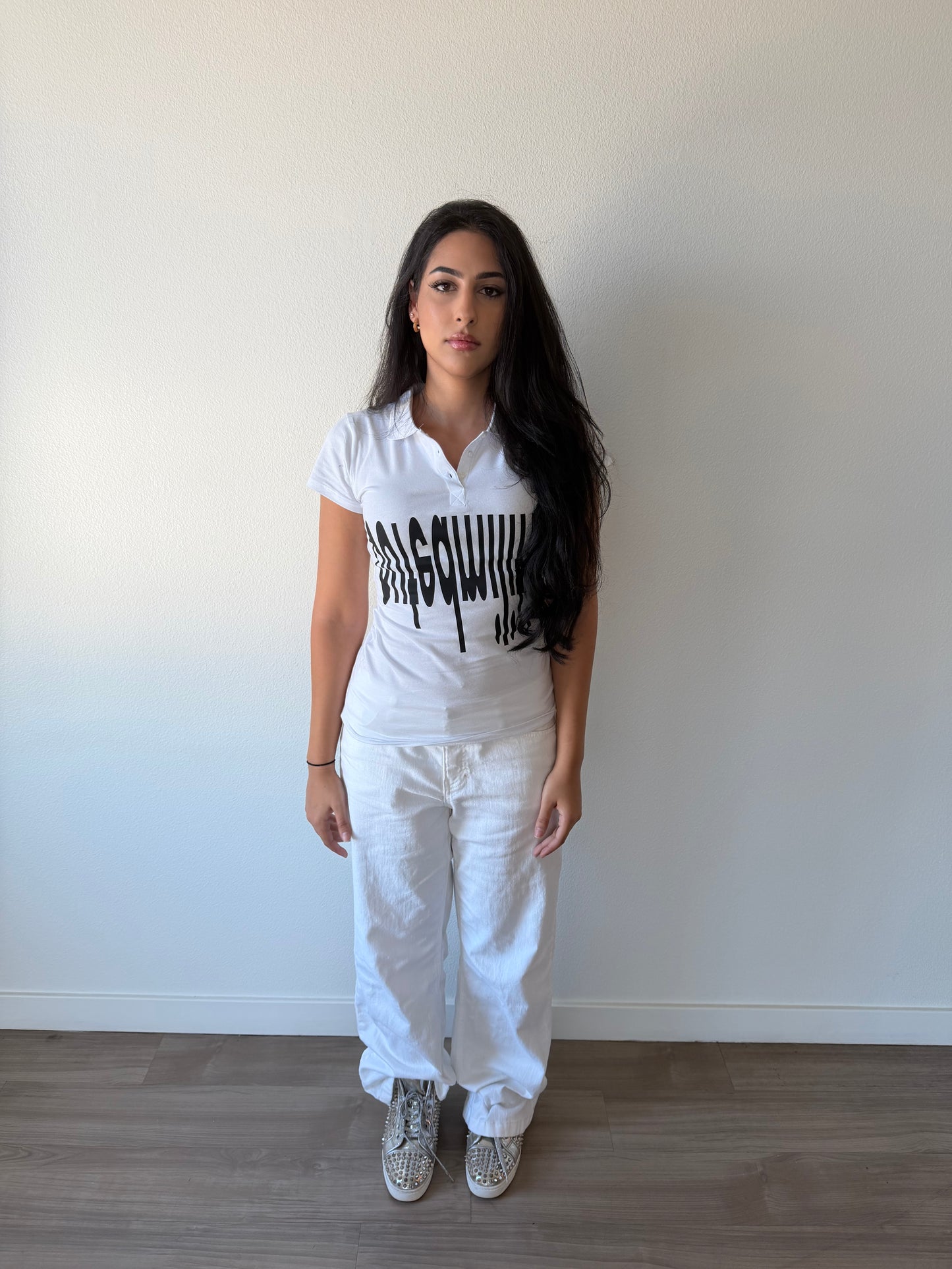 militia polo white 'female cut'