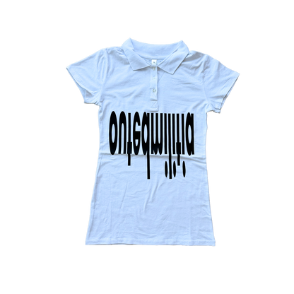militia polo white 'female cut'