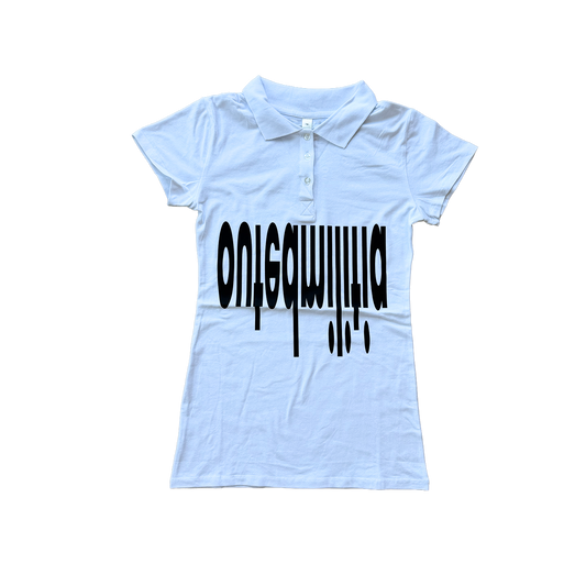 militia polo white 'female cut'