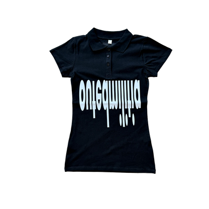 militia polo black 'female cut'